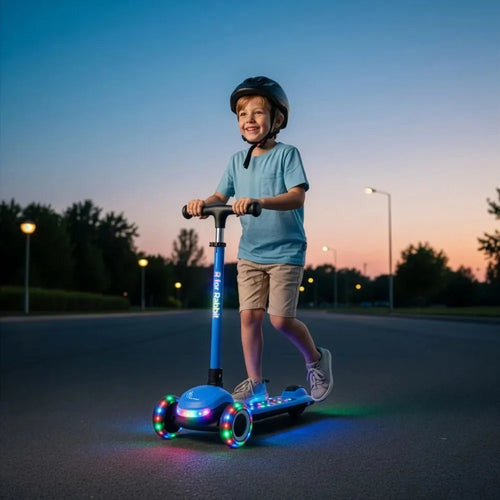 R for Rabbit Road Runner Jazz Scooter with ABEC7 Bearings, LED PU Wheels & Foldable Frame