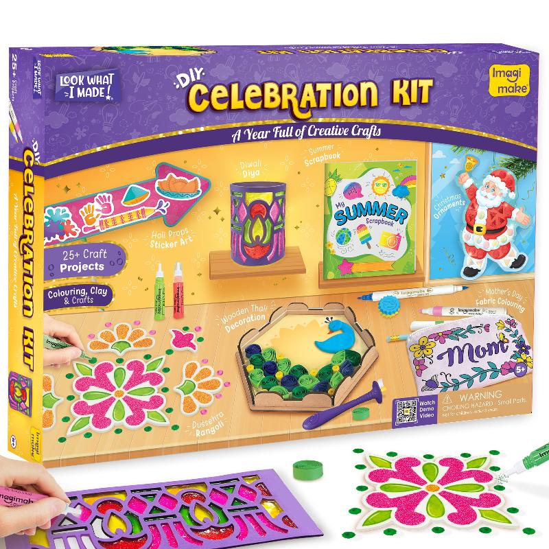 DIY Celebration Activity Kit |25+ Projects & 500+ Supplies (8-12 Years)