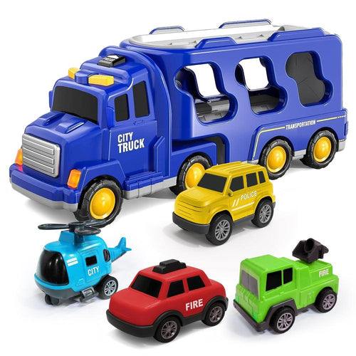 Kidology 5-in-1 Friction Powered Truck Toy Set