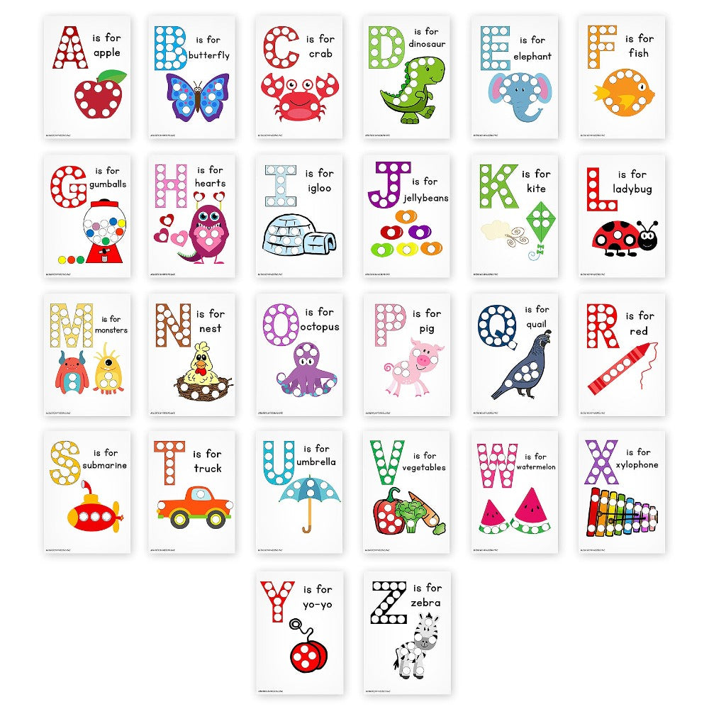 A-Z Alphabets Reusable Dot Sticker Activity Set