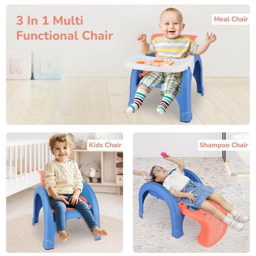 R for Rabbit Jelly Bean 3 in 1 Multi-Functional Kids Chair - Orange Blue