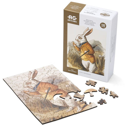 The White Rabbit - 100 Piece Fun Wooden Jigsaw Puzzle