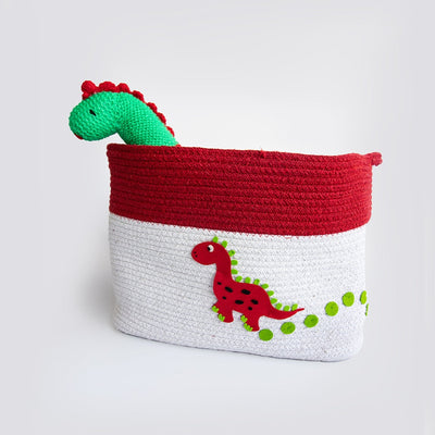 Personalised Dino Friend- Cotton Rope Basket (Large) - COD Not Available