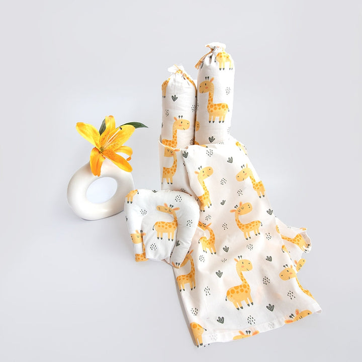 Personalised Organic Bedding Gift Basket - Baby Giraffe (0-1.5 Years) | COD Not Available