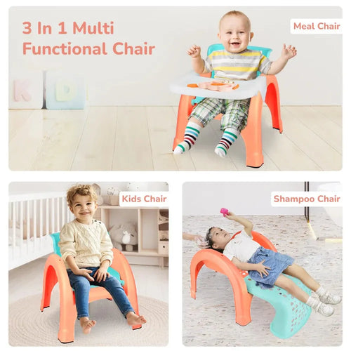 R for Rabbit Jelly Bean 3 in 1 Multi-Functional Kids Chair - Orange