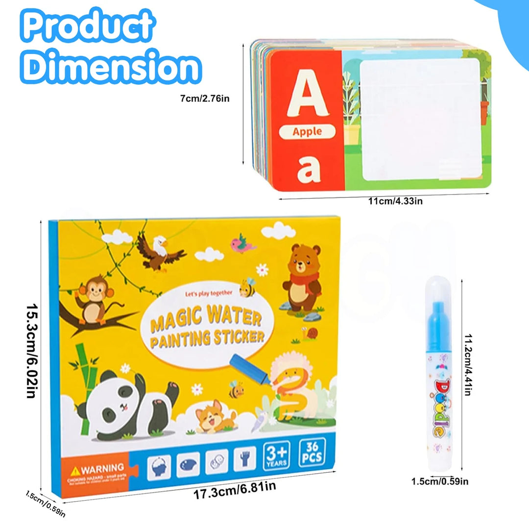 Kidology Magic Water Painting Stickers | Creative Learning Activity for Kids