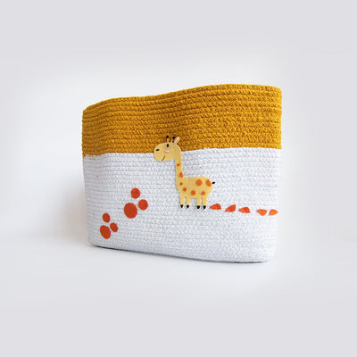 Personalised Baby Giraffe - Cotton Rope Baskets (Set Of 2)  - COD Not Available