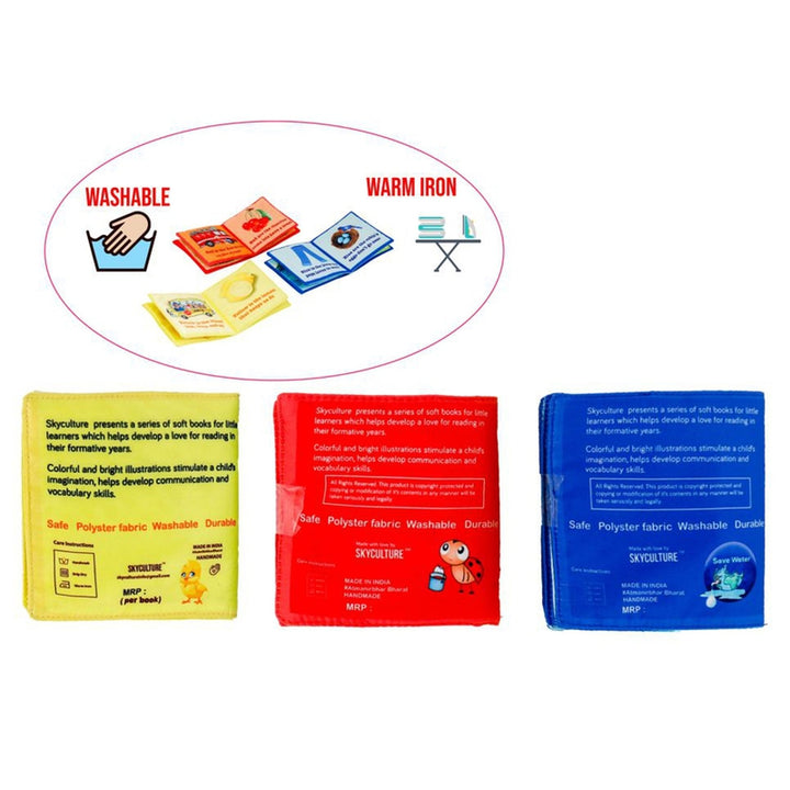 Primary Colours Cloth Book (Pack of 3 English Educational Book)