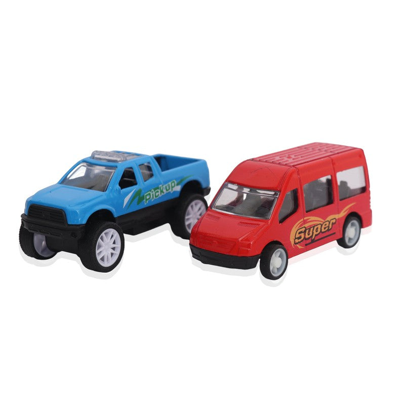 Pack of 4 Die Cast Metal Cars Set for Kids with Pull Back Action, Multicolour