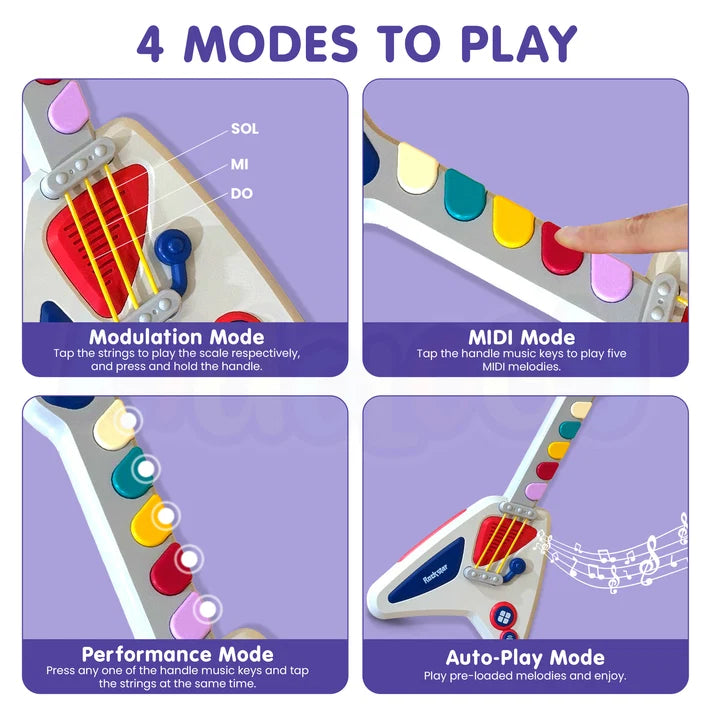 Kidology Interactive Electric Guitar Toy | Musical Instrument Learnings