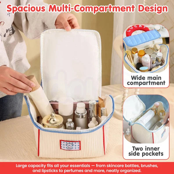 Kidology Toiletry Travel Makeup Bag | Waterproof Cosmetic & Personal Care Organizer Pouch