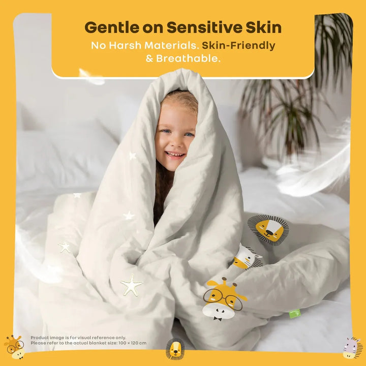 R for Rabbit Softkins Baby Comforter Blanket – Safari Beige | Ultra-Soft Dual-Sided Comfort | Breathable & Machine Washable