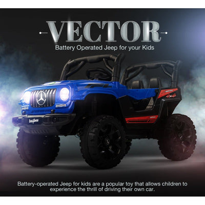 VECTOR Battery Operated Jeep Ride-On on Toy Kids Car with Light & Music | Baby Big Rechargeable Battery Car Jeep | Electric Jeep Car for Kids - COD Not Available