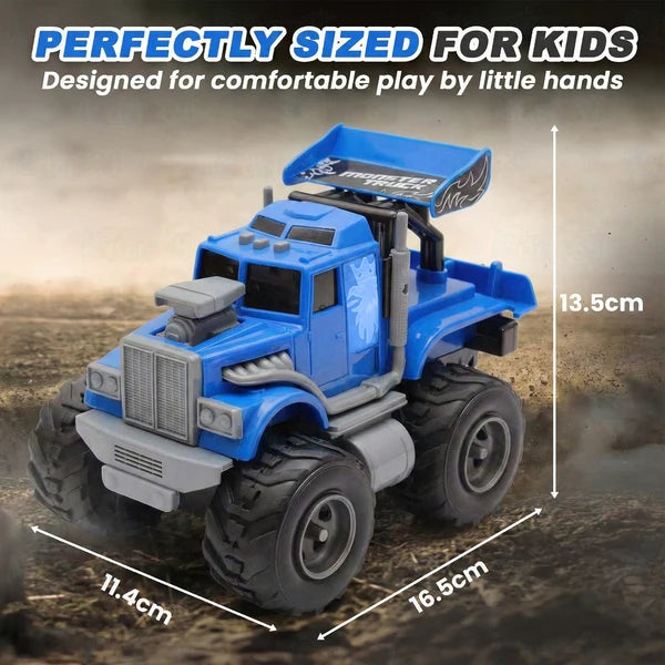 Kidology Friction Mini Monster Truck Toy | Push & Go Toy Vehicle for Kids