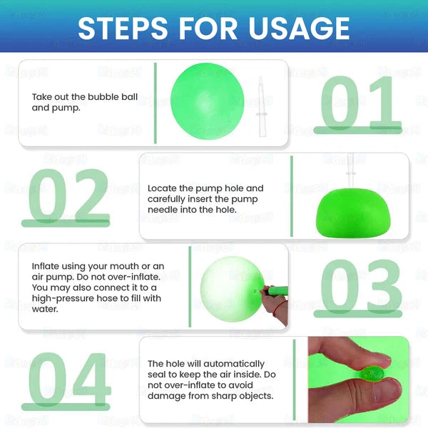 Kidology Bubble Balloons Inflatable Outdoor Ball | Fun Bouncy Play Ball for Kids