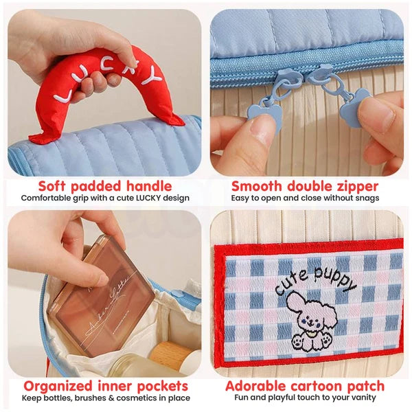 Kidology Toiletry Travel Makeup Bag | Waterproof Cosmetic & Personal Care Organizer Pouch