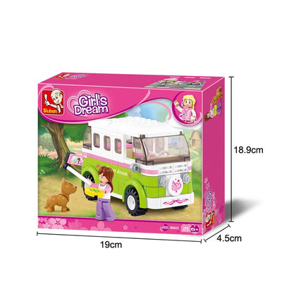 Girls Touring Wagon Building Block Set (158 Pcs)