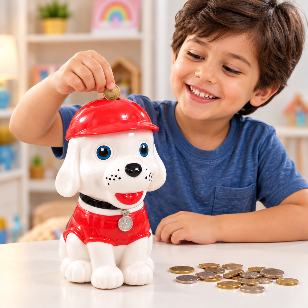 Speedage Dollar Money Bank | Cute Puppy Shaped Coin Saving Piggy Bank for Kids | Money Saving Toy
