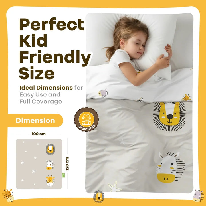 R for Rabbit Softkins Baby Comforter Blanket – Safari Beige | Ultra-Soft Dual-Sided Comfort | Breathable & Machine Washable