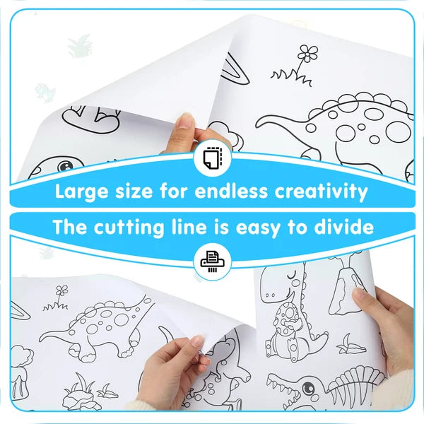 Kidology Set of 2 Drawing Book Coloring Paper Roll