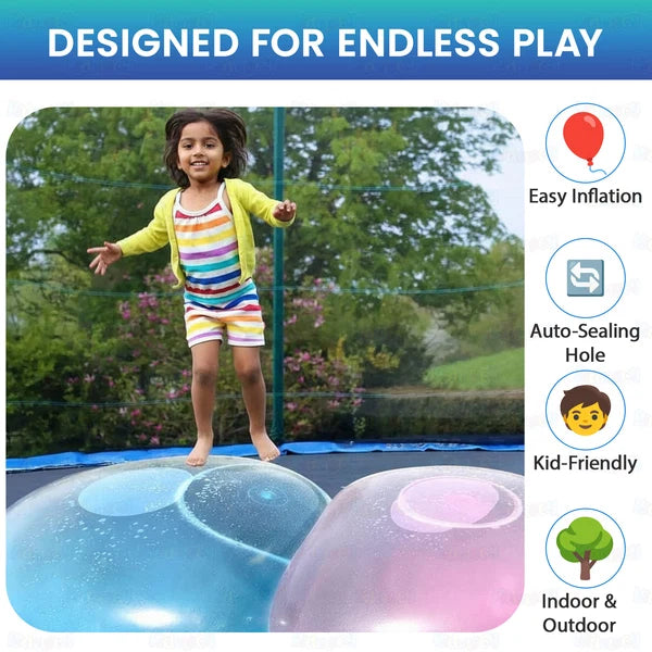 Kidology Bubble Balloons Inflatable Outdoor Ball | Fun Bouncy Play Ball for Kids