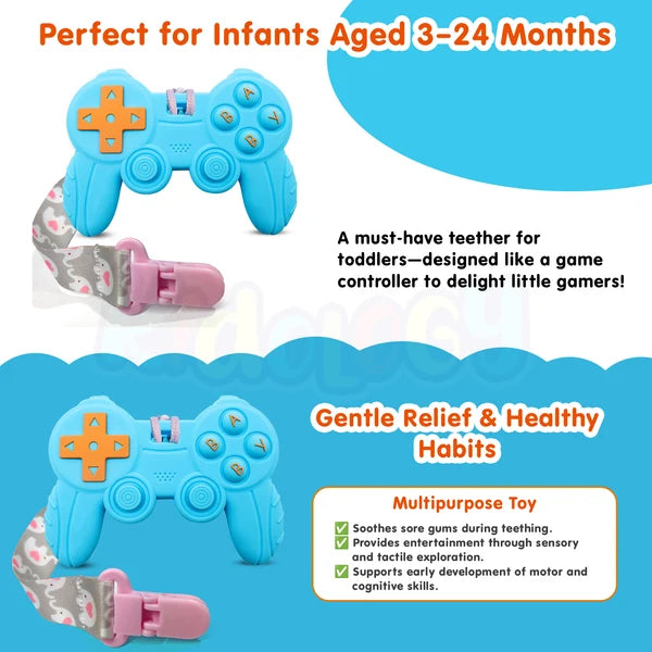 Kidology Remote Game Control Teething Toy | Baby Sensory & Teething Toy