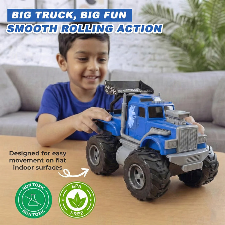 Kidology Friction Mini Monster Truck Toy | Push & Go Toy Vehicle for Kids
