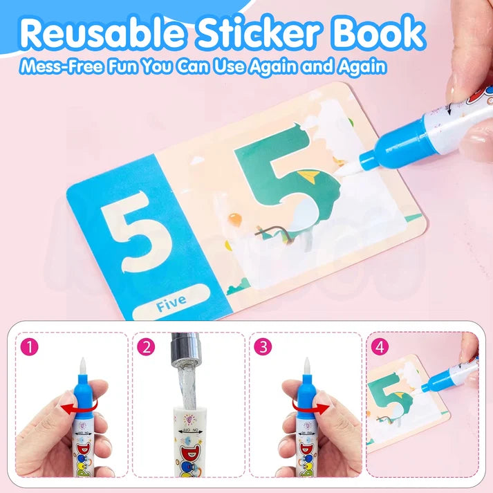 Kidology Magic Water Painting Stickers | Creative Learning Activity for Kids