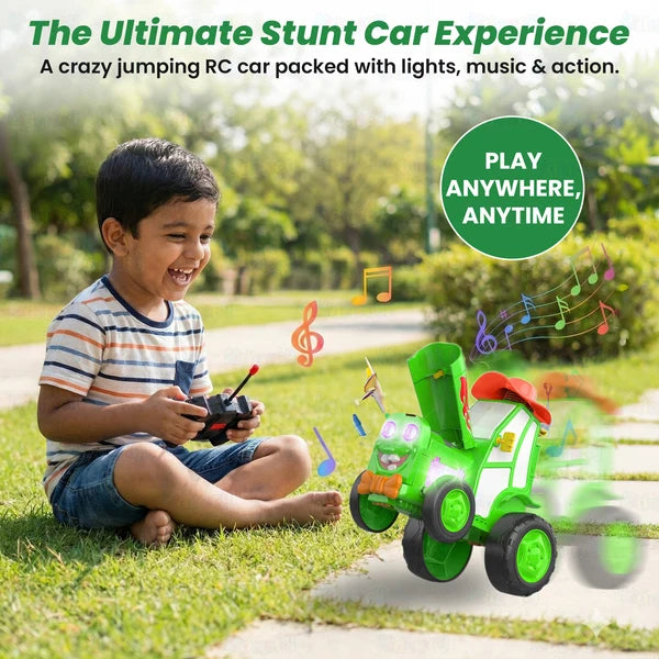 Kidology Jumping RC Tractor Toy | Fun Interactive Farm Vehicle Toy for Kids