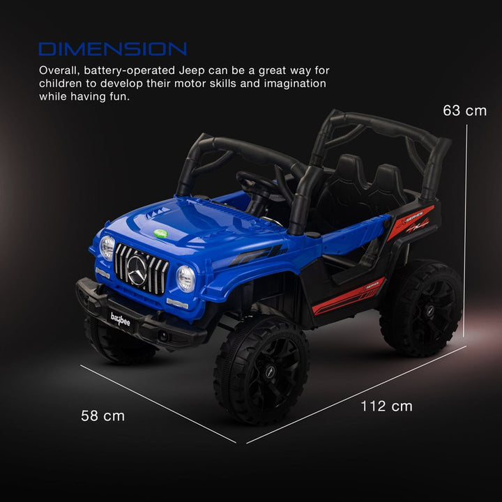 VECTOR Battery Operated Jeep Ride-On on Toy Kids Car with Light & Music | Baby Big Rechargeable Battery Car Jeep | Electric Jeep Car for Kids - COD Not Available