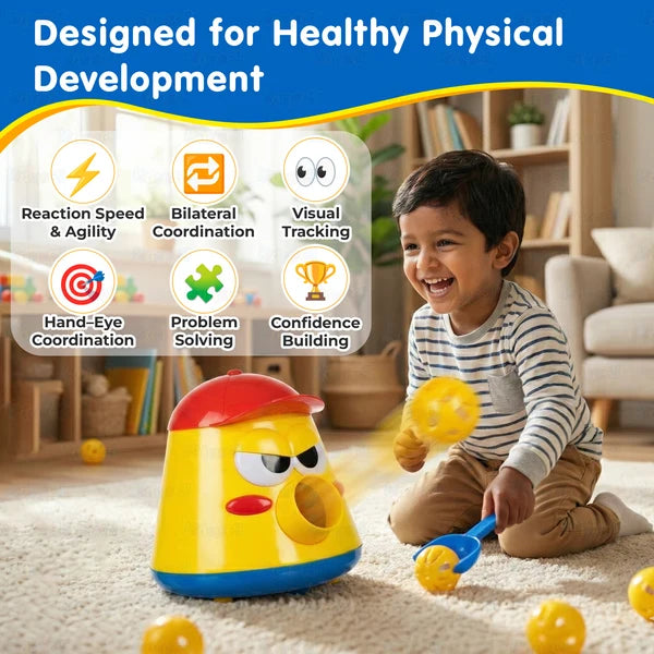 Kidology Kid’s Ball Shooting Pot & Vacuum Cleaner | Pretend Play Cleaning Toy Set for Kids