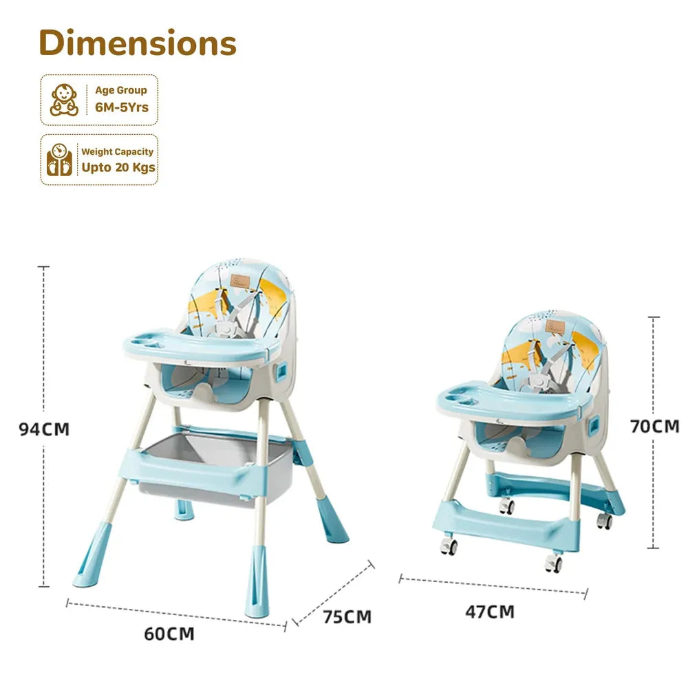 R for Rabbit Sugar Doodle Plus High Chair | 3-in-1 Convertible Design