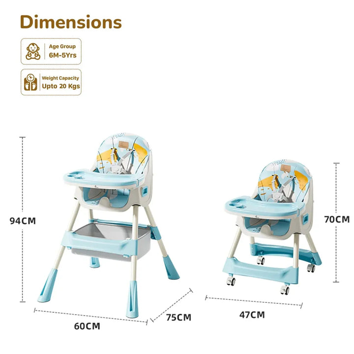 R for Rabbit Sugar Doodle Plus High Chair | 3-in-1 Convertible Design