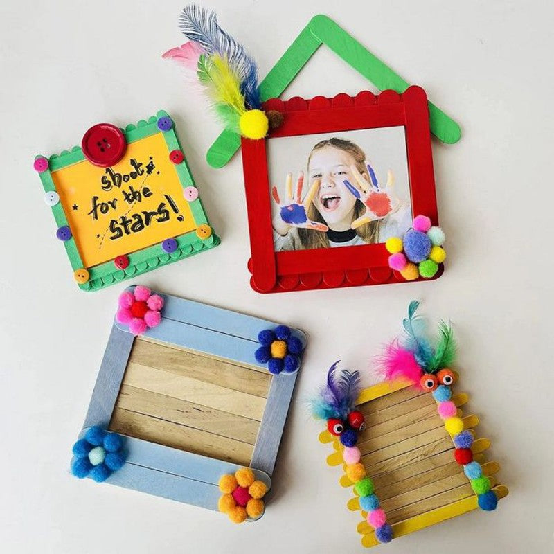 DIY Art and Craft Wooden Photo Frame Build and Paint Activity Kit, Return Gift for Kids