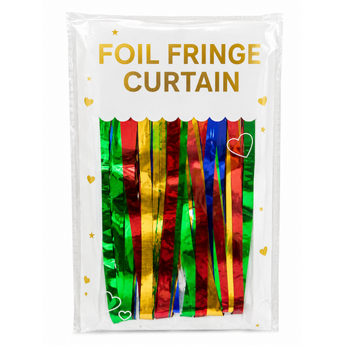 Multicolor Foil Fringe Curtain | Decoration for Birthday