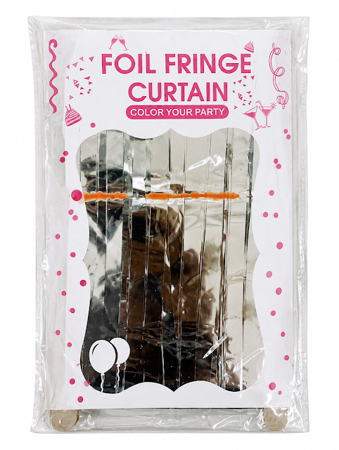 Silver Metallic Foil Fringe Curtain | Decoration for Birthday