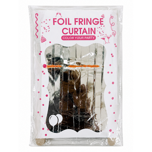 Silver Metallic Foil Fringe Curtain | Decoration for Birthday