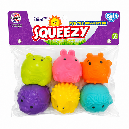 Ratna's Squeezy PVC Animals Toy | Soft Squeeze Toy