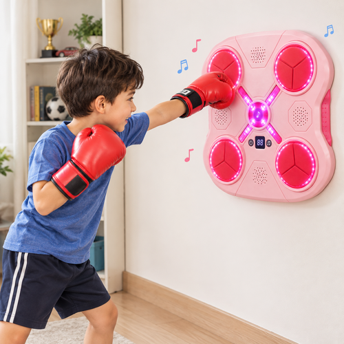 Rhythmic Music Boxing Target | Interactive Musical Punching Pad with Boxing Gloves
