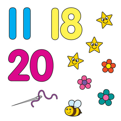 1-20 Sticker Colouring Book