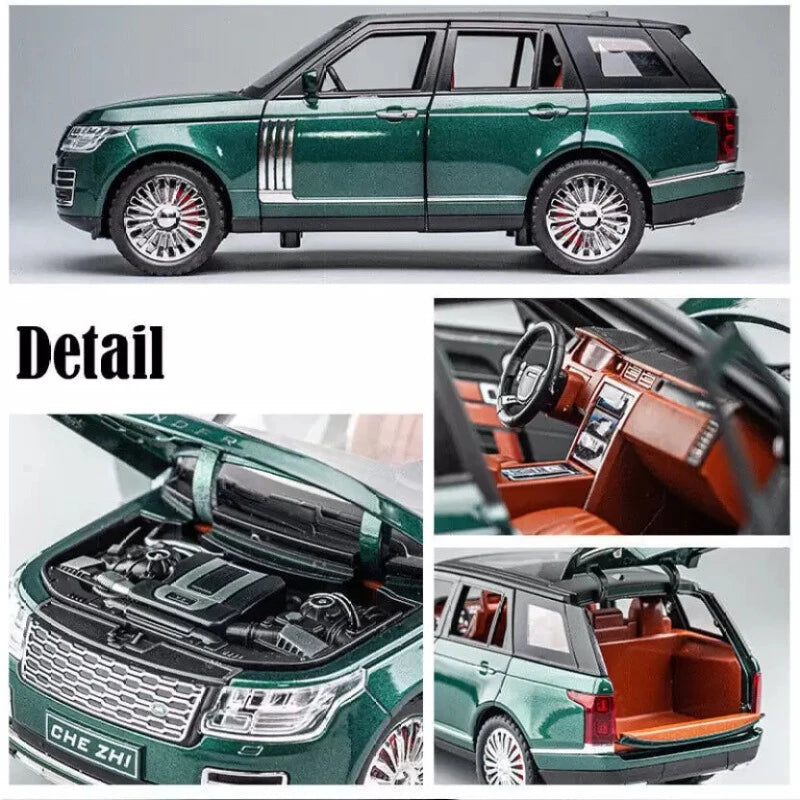 1:24 Metal Car Resembling Range Rover With Pull Back Function And Light & Sound (Pack of 1) - Assorted Colours
