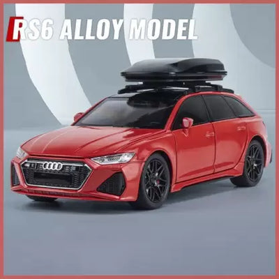 1:24 Metal Die Cast Car Resembling Audi R6 With Light & Sound (Pack of 1) - Assorted Colours