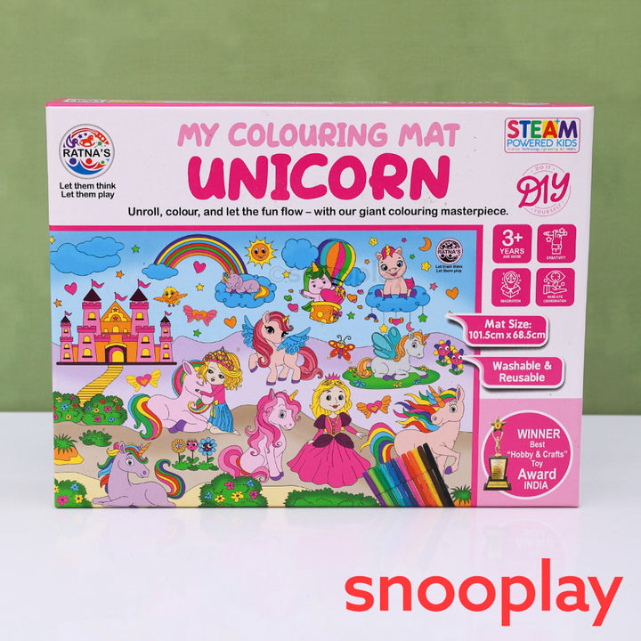 Ratna's Unicorn Theme Washable & Reusable Colouring Mat (5-8 Years)