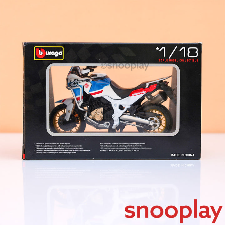 Original Licensed Honda Africa Twin Adventure Diecast Bike | 1:18 Scale (14 Years till Grown Ups)