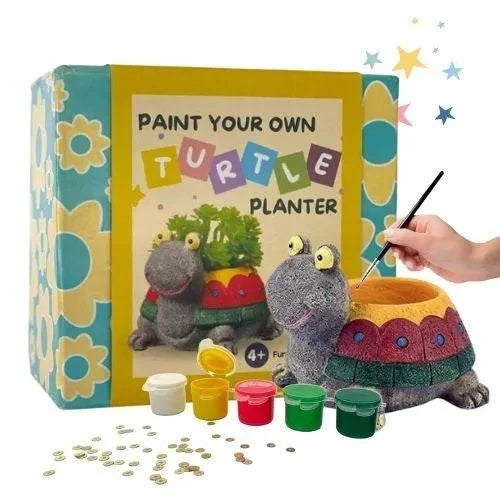 Craftopedia Paint Your Own Turtle Planter | Planter Painting Kit
