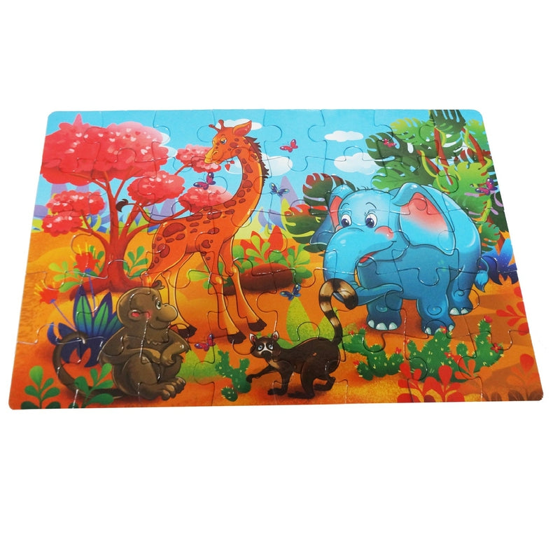 Jungle Jigsaw Puzzle Game  Multicolor (40 Pieces) Mini Puzzles Box for Kids Birthday/Return Gift