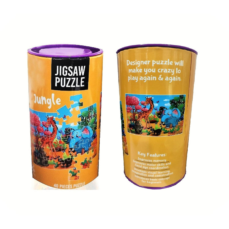Jungle Jigsaw Puzzle Game  Multicolor (40 Pieces) Mini Puzzles Box for Kids Birthday/Return Gift