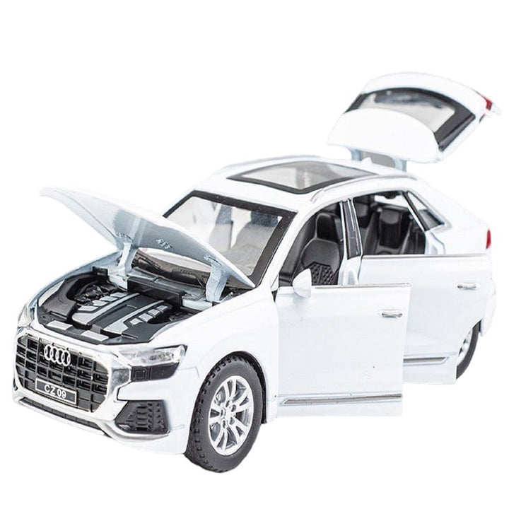 Diecast Resembling Audi Q8 Pull Back Car with Lights & Sounds | 1:24 Scale Model