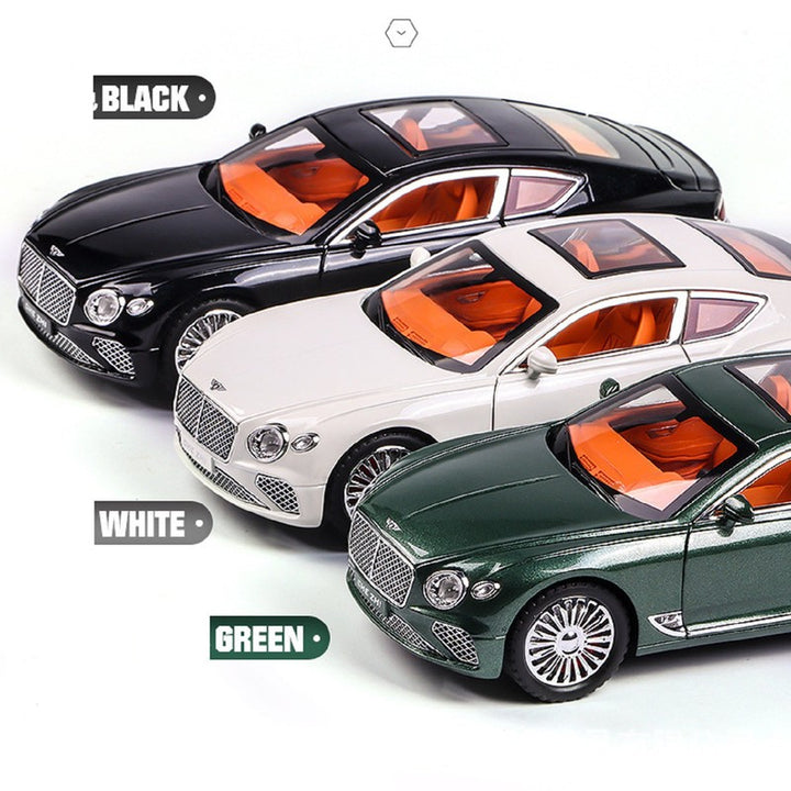 Diecast Resembling Bentley European Simulation Pull Back Car with Lights & Sounds | 1:24 Scale Model