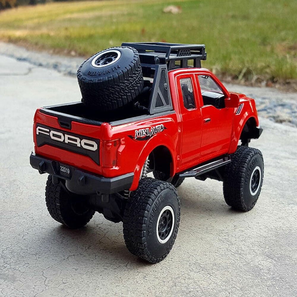 Resembling Ford Raptor F-150 OFF Diecast Car | 1:32 Scale Model | Red